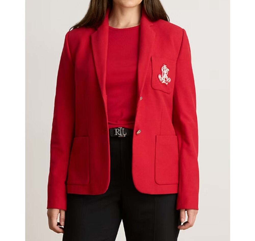 Lauren Ralph Lauren Women's Bullion Stretch Piqué Blazer 3X